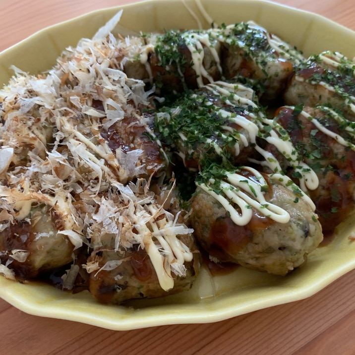 めちゃ美味しい★オートミールたこ焼き生地レシピ